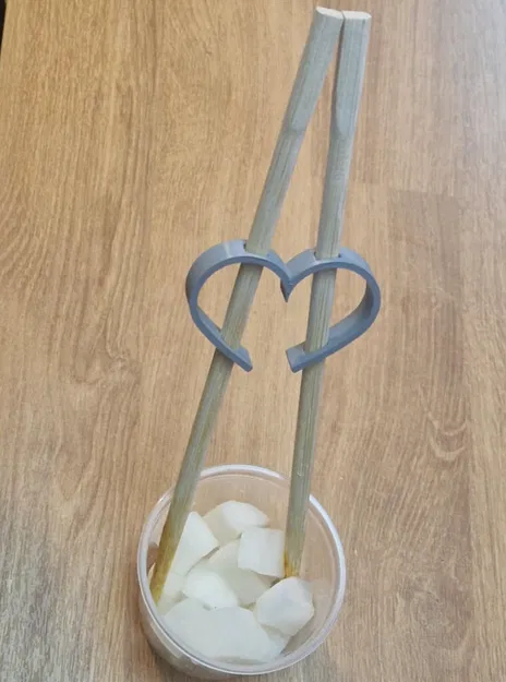 Kẹp đũa hình tim đơn giản – in nhanh - Image 2