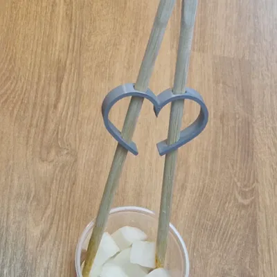 Kẹp đũa hình tim đơn giản – in nhanh