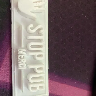 Tấm Chặn Quảng Cáo Hộp Thư "Stop Pub Merci" In 3D