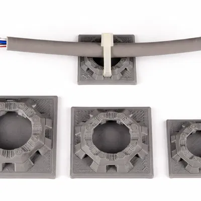 Kẹp/đế giữ cáp dây rút (zip tie) bát giác – Octagonal zip tie cable mount holder