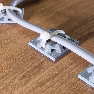 Kẹp/đế giữ cáp dây rút (zip tie) bát giác – Octagonal zip tie cable mount holder