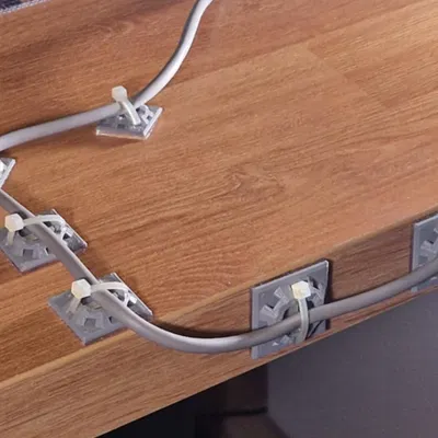 Kẹp/đế giữ cáp dây rút (zip tie) bát giác – Octagonal zip tie cable mount holder