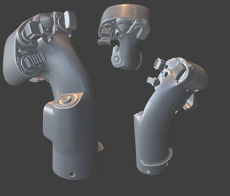 Tay Cầm Cyclic AH-64 (AH-64 Cyclic Grip) – Mẫu 3D Print Ready - Image 1