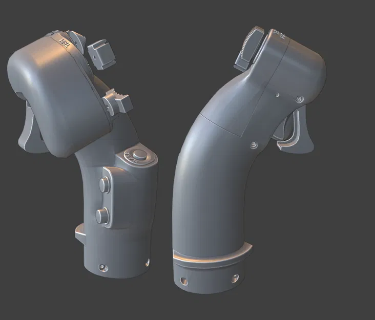 Tay Cầm Cyclic AH-64 (AH-64 Cyclic Grip) – Mẫu 3D Print Ready - Image 3