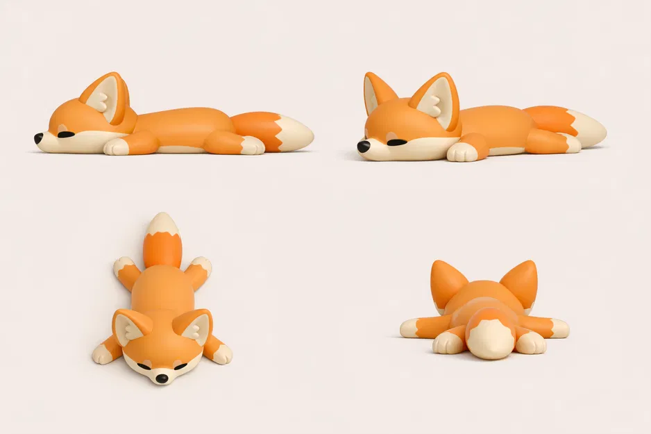 Móc Khóa Cáo Sa Mạc 3D Linh Hoạt, Dễ Thương - Image 1