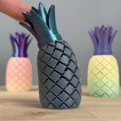 Mô Hình Dứa 3D In Flexi Pineapple - Đồ Chơi Fidget & Hộp Đựng
