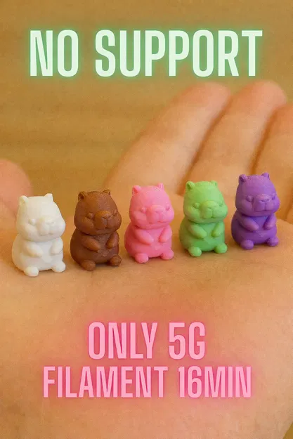 Mini Capybara Pocket Figure – Figure capybara mini bỏ túi in siêu nhanh - Image 1