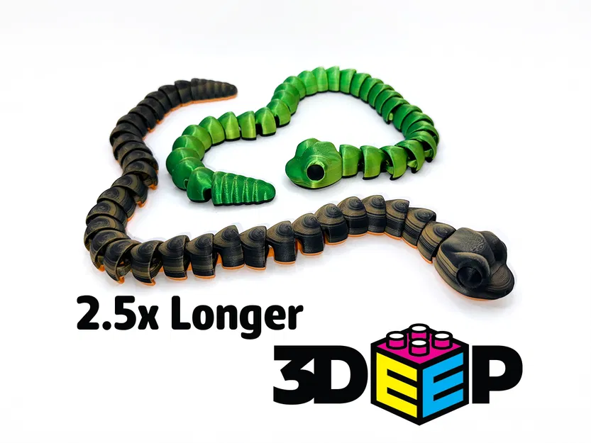 Rắn Khớp Nối Dài Linh Hoạt - Đồ Chơi In 3D "Print-in-Place" - Image 1