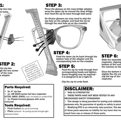 Giá giữ kính cho mặt nạ 3M 6000 Series Respirator