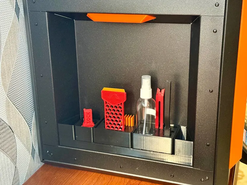 Insert lưu trữ Gridfinity hốc bên cho Prusa Core One (Base 5×1.5, gắn nam châm) - Image 1