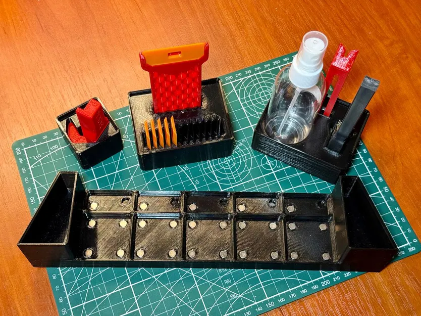 Insert lưu trữ Gridfinity hốc bên cho Prusa Core One (Base 5×1.5, gắn nam châm) - Image 3