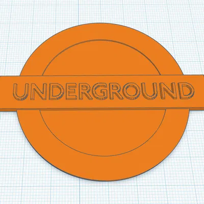 Biểu Tượng Tàu Điện Ngầm London Làm Móc Khóa & Trang Trí 3D