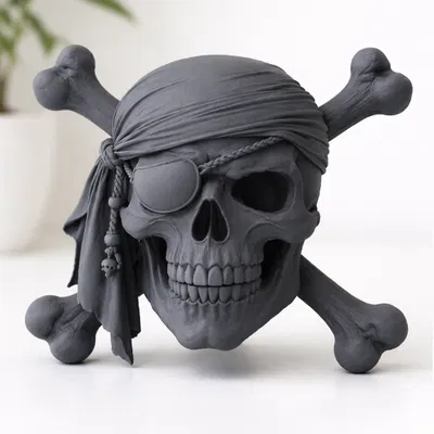 Mô Hình 3D Đầu Lâu Cướp Biển - Trang Trí Độc Đáo