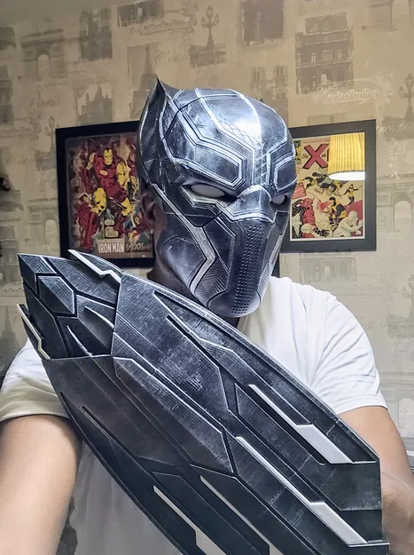 Mũ Bảo Hiểm Black Panther Cho Cosplay Độc Đáo - Image 1