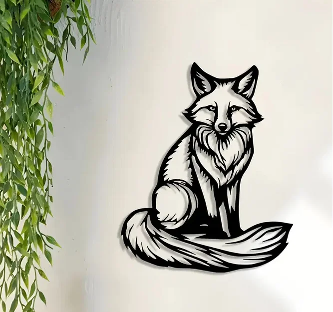 Mô Hình Cáo Ngồi 3D Độc Đáo - Trang Trí Nhà Cửa Sang Trọng - Image 1