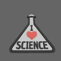 Móc khóa "I love science" hình bình tam giác độc đáo - Thumbnail 2