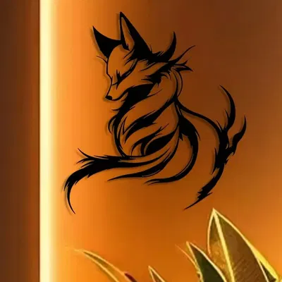 Trang Trí Tường Hình Cáo 3D Độc Đáo