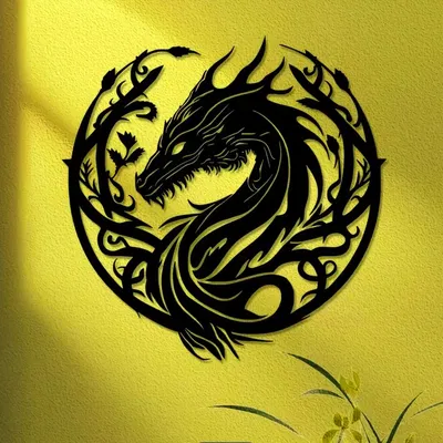 Tranh Treo Tường Đầu Rồng Hoa Lá Độc Đáo