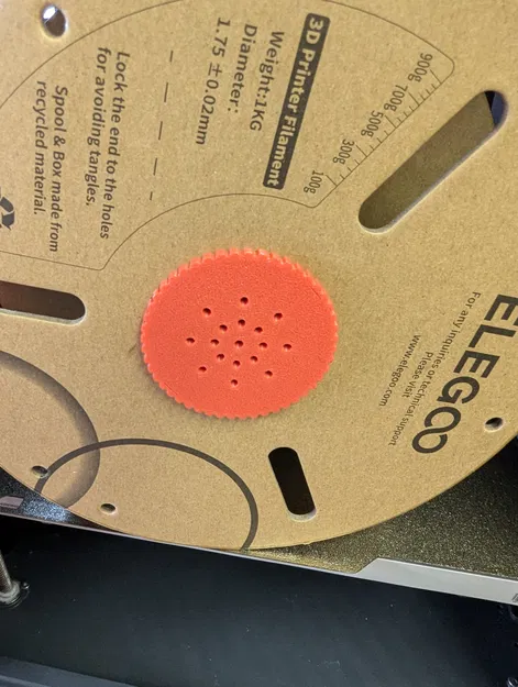 Elegoo spool desiccant/weight – nắp có tên filament, thêm tạ/pin/hút ẩm - Image 1