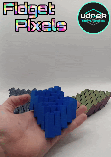 Fidget Pixel Cube – Khối Pixel Fidget In Một Lần (Print in Place)