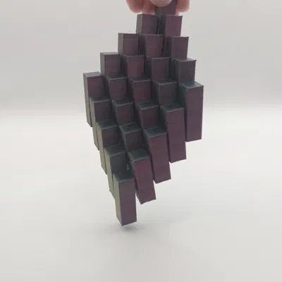 Fidget Pixel Cube – Khối Pixel Fidget In Một Lần (Print in Place)