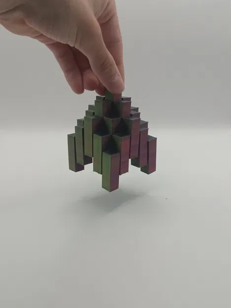 Fidget Pixel Cube – Khối Pixel Fidget In Một Lần (Print in Place) - Image 5