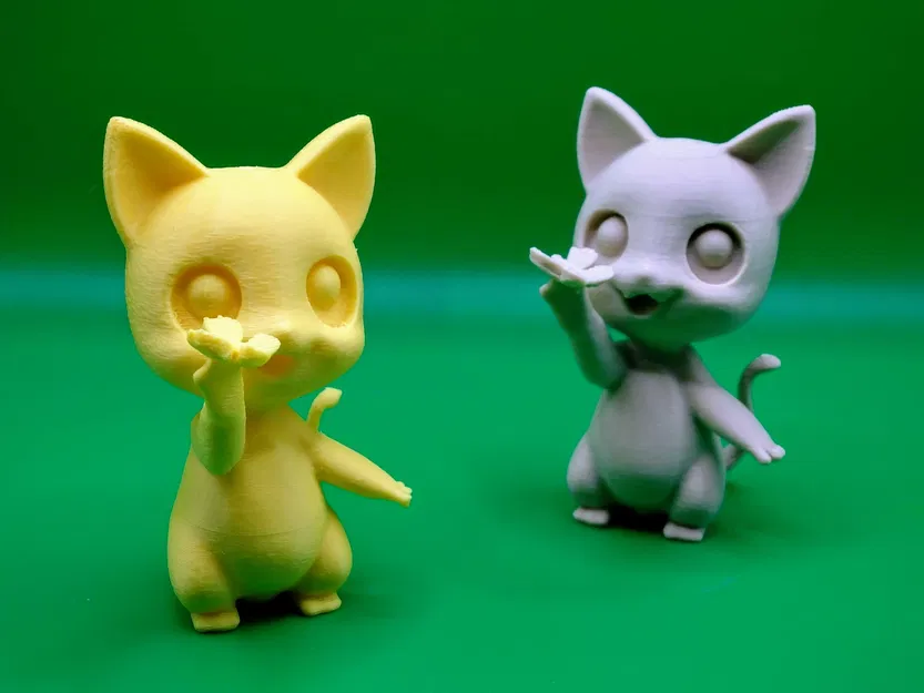 Mô Hình 3D Mèo Con Dễ Thương Chơi Cùng Bướm - Image 4