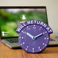 Bảng “Will Return At” Kèm Mặt Đồng Hồ Kim (Analogue) - Thumbnail 1