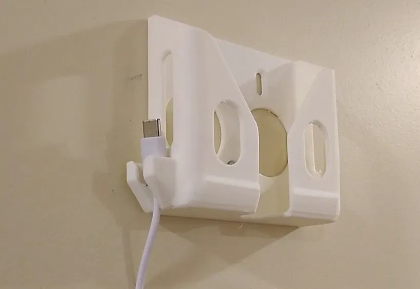 Giá treo tường để điện thoại (kèm kẹp giữ dây sạc) - Image 3