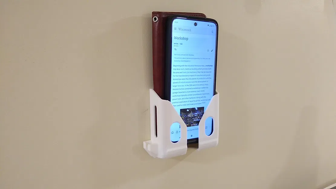 Giá treo tường để điện thoại (kèm kẹp giữ dây sạc) - Image 4