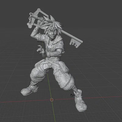 Mô Hình 3D Sora Kingdom Hearts - Đồ Chơi Trang Trí Độc Đáo