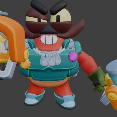 Mô Hình 3D Clancy - Nhân Vật Brawl Stars