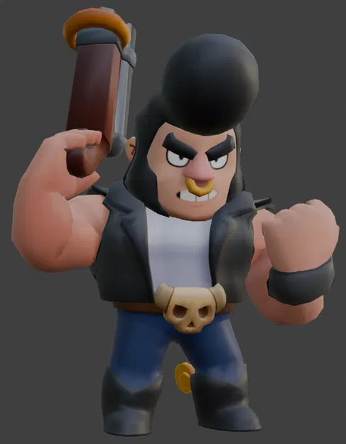 Mô Hình 3D Bull - Nhân Vật Brawl Stars Cực Ngầu - Image 1