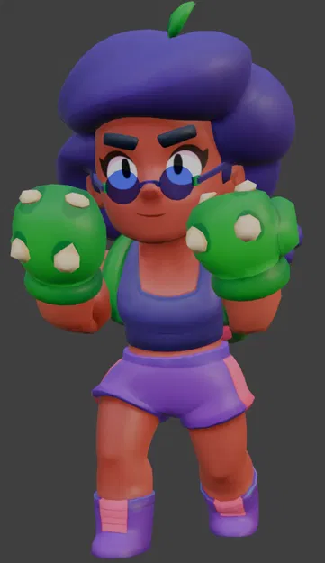 Mô Hình 3D Rosa Brawl Stars - Nhân Vật Game Độc Đáo - Image 1