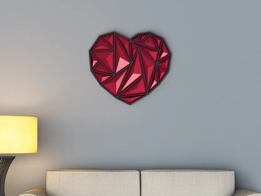 Trang trí treo tường hình trái tim (Heart wall art decoration) - Image 4