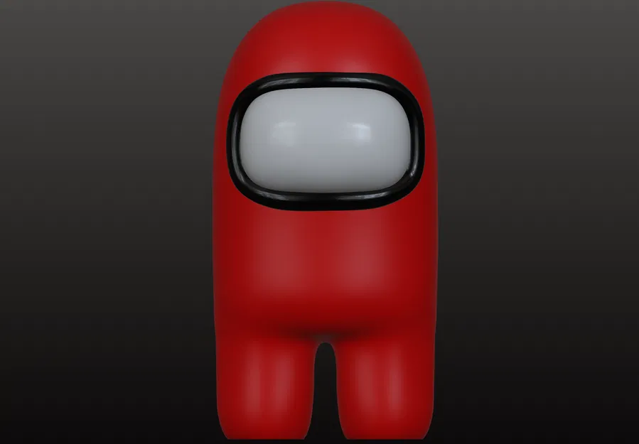 Mô Hình Nhân Vật Among Us Màu Đỏ In 3D - Image 1