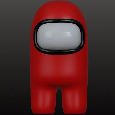 Mô Hình Nhân Vật Among Us Màu Đỏ In 3D