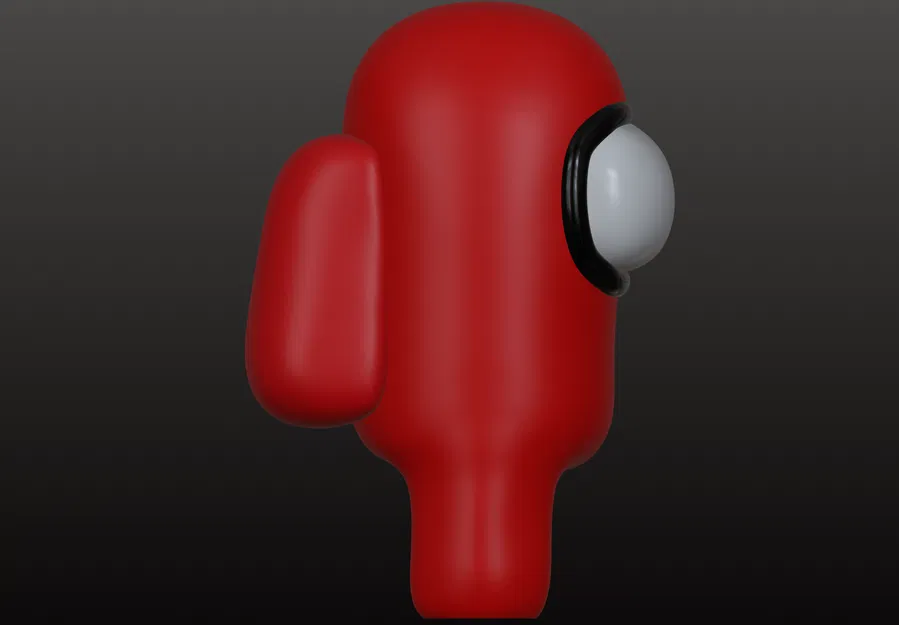 Mô Hình Nhân Vật Among Us Màu Đỏ In 3D - Image 3