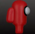 Mô Hình Nhân Vật Among Us Màu Đỏ In 3D - Thumbnail 3