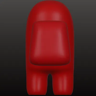 Mô Hình Nhân Vật Among Us Màu Đỏ In 3D