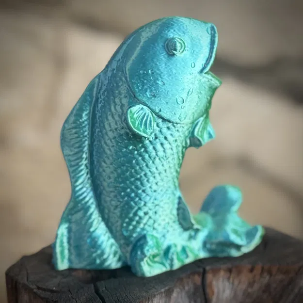 Cá Koi Bật Nhảy (Leaping Koi Fish) - Image 1