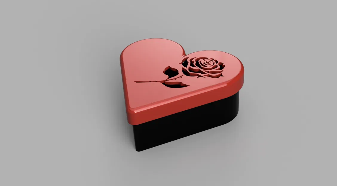 Hộp Quà Trái Tim Khắc Hoa Hồng Cho Ngày Valentine - Image 1