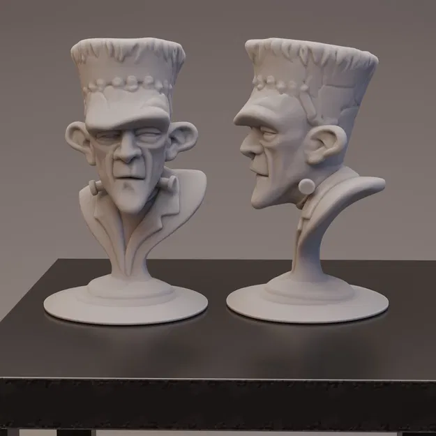 Tượng Bán Thân Frankenstein - Mô Hình 3D Độc Đáo - Image 1