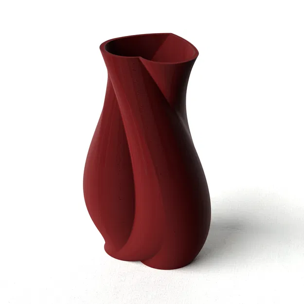 Bình hoa Valentine – hình trái tim xoắn nhẹ - Image 1