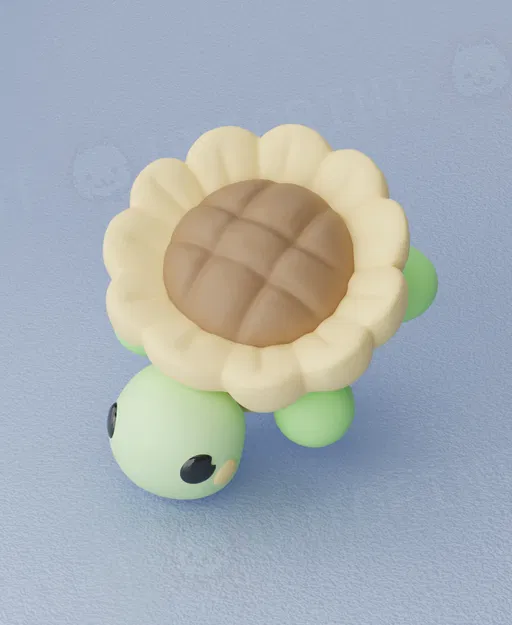 Móc khóa Rùa Dẻo Flexi: Hoa Hướng Dương - Image 1