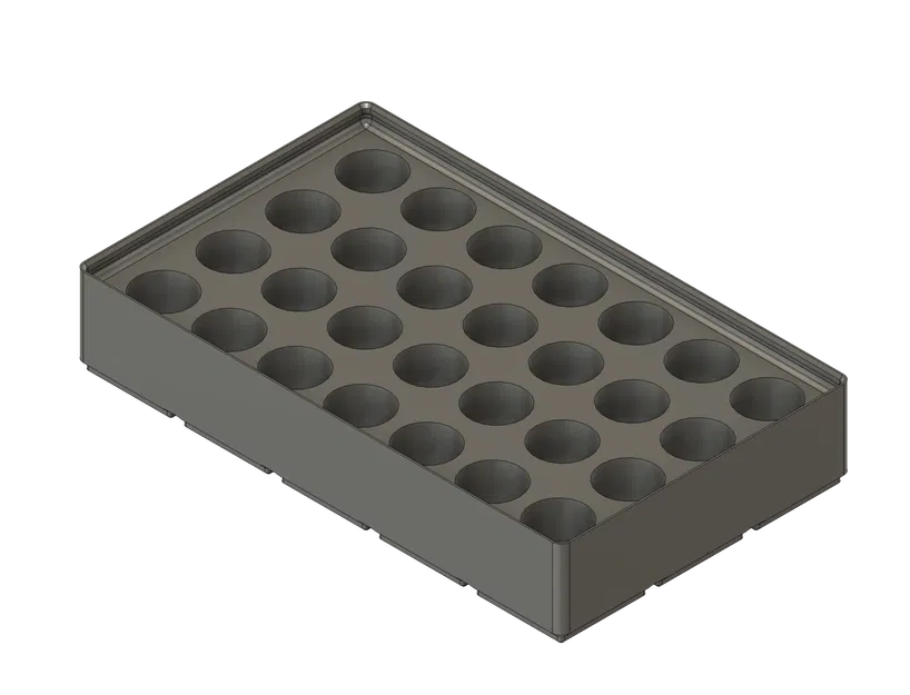 Insert Gridfinity 3x5x5 cho 28 lọ 10ml 25mm (Peptides/GLP's) - Image 1