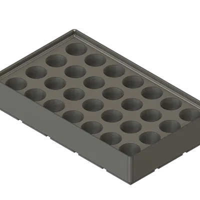 Insert Gridfinity 3x5x5 cho 28 lọ 10ml 25mm (Peptides/GLP's)