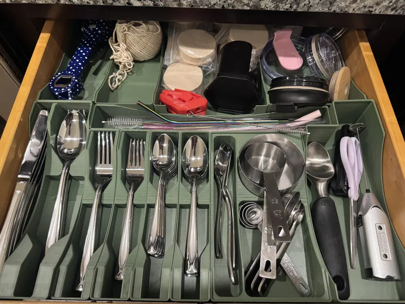 Khay chia ngăn dao nĩa 3D - Sắp xếp bếp gọn gàng - Image 1