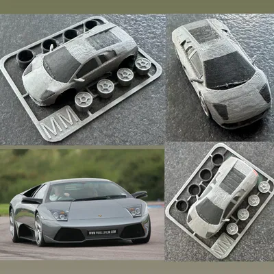 Mô Hình Lamborghini Murcielago Kit Card Tinh Xảo - In 3D