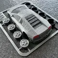 Mô Hình Lamborghini Murcielago Kit Card Tinh Xảo - In 3D - Thumbnail 8